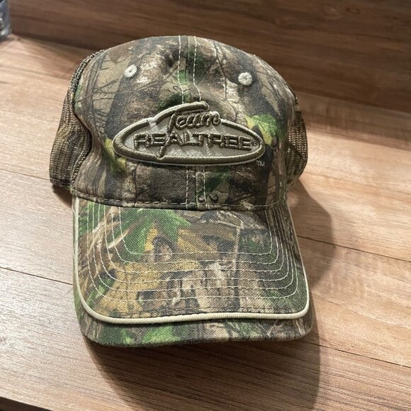 Mens Team Realtree Signature Camo Mesh Trucker Cap Adjustable Outdoor Hunt Hat - Picture 12 of 14